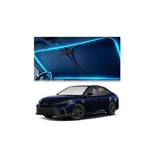 Windshield Sun Shade for Toyota Camry 2025-2026 LE/XLE/SE/XSE/Hybrid – Custom Fit Sun Shield with Mirror Cut‑Out, Blocks Heat & UV, Foldable with Storage Pouch - Toyota Camry Windshield Sunshade
