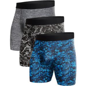 NORTHYARD Men's Athletic Underwear 3 Pack Breathable Activewear Undershorts High-performance Boxer Briefs (XL)
