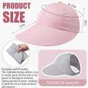 2 x Unittype 2 Pcs Sun Hats for Women UV Protection Ponytail Wide Brim Sun Visors Cap Packable Adjustable Summer Hats for Outdoor