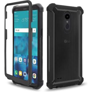 Asuwish Phone Case for LG Aristo 2/3 Plus, Rebel 4, Tribute Empire Dynasty, Zone 4, K8 Plus 2018 K8S, Fortune 2, Phoenix 4, Risio 3 - Shockproof Heavy Duty Cell Accessories - Black