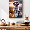 UPABLUNSO Diamond Painting Kits, 5D Wirehaired Pointing Griffon Diamond Art Kits, Dog Full Drill for Adults Beginner, Animals Diamond Painting Kits Perfect for Home Wall Decor 12x16 inch