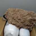 XXXL Orthopedic Dog Bed for Extra Large Dogs with Dount Plush Removable Cover Washable,Giant Circle Lounge Pet Bed Waterproof Foam Cuddler Cooling Gel Sofa for Anxiety Old Fluffy Friends Spine Camel (54"x54"x8.6")