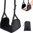 Airplane Travel Foot Hammock Made with Premium Memory Foam, No Collapse Airplane Footrest with Extended Adjustment Strap, Foot Hammock & Portable Plane Leg Rest, Provides Relaxation and Comfortable