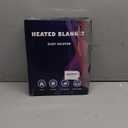 MAXEVE Electric Heated Throw Faux Rabbit Fur Blanket with 8 Heating Levels & 8 Hours Auto Off, Fast Heating Warm Cozy Sherpa Washable Blanket with Over-Heat Protection, ETL Certification, Grey