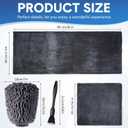 2 Pack Car Drying Towel 1200GSM Microfiber Drying Towels for Autos Trucks 36" x 24" and 16" x 16" Twisted-Loop Microfiber Cleaning Cloth with Car Wash Mitt and Detailing Brush Wash Kits