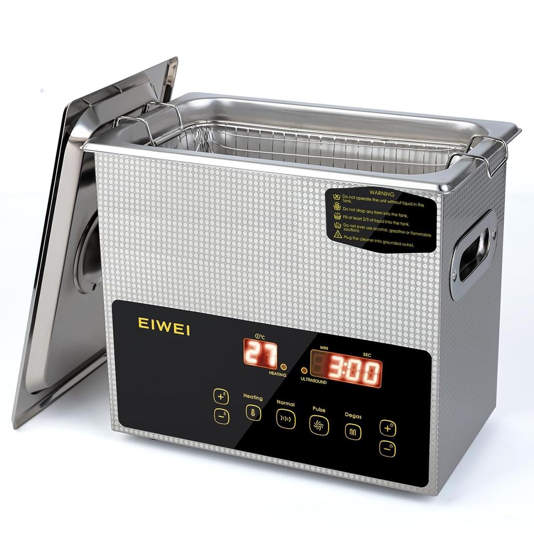 3L Ultrasonic Cleaner Dual-Frequency Professional Digital Stainless Steel Cleaning Machine with Heater Timer for Carburetor, Parts, Circuit Board, Glasses, Denture, Jewelry