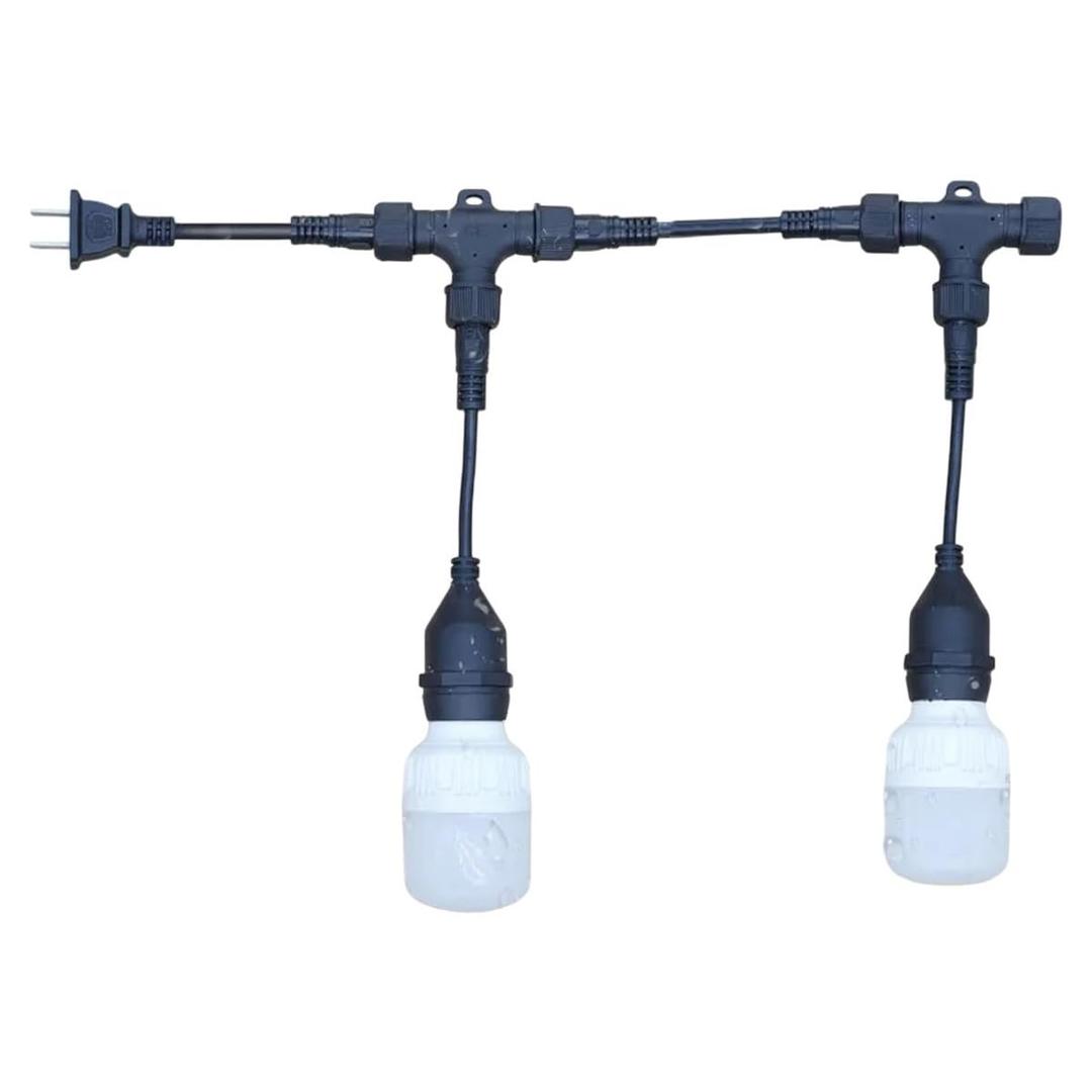 1PCS E27 Tee C0innector Waterproof Power Cord Plug Lamp Head Outdoor Waterproof C0innector LED Plug Farrm String Light Adaptier