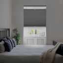 DEZ FURNISHINGS Cordless 1.5" Blackout Top Down Bottom Up Cellular Shade, Energy Saver, 31" W x 60" H, Anchor Gray