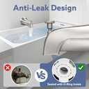 Tub Spout with Diverter, Slip-Fit Bathtub Faucet Replacement for 1/2" Copper Pipe, Includes Metal Cover Ring (Brushed Nickel)