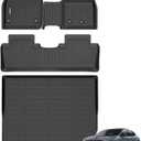 GINOWY-Floor Mats with Cargo Liner for Nissan Ariya 2023 2024 2025, All Weather Car Floor Mat Cargo Trunk Mat TPE Rubber Liners Ariya Accessories