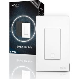 MOES Zigbee Light Switch, Smart Wall Switches Single Pole, Require Neutral Wire, Support Remote Control, Compatible with Alexa/Google Assistant