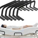 Mattress Retainer Bar Bracket Holder 6Pcs Keeping Mattress from Sliding for Foot of Platform Beds,Adjustable Beds,Rv Mattress,Mattress Slide Stopper Mattress Gripper (3.5in-6pcs-black)