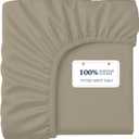 Lane Linen 100% Egyptian Cotton King Size Fitted Sheet Only (79"x81" + 16") - Elegant Sateen Weave, Ultra Soft, Breathable, Highly Durable, Deep Pockets Upto 17" - Linen