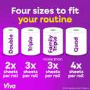 Viva Signature Cloth Paper Towels, Task Size, 12 Family Triple Rolls, 141 Sheets per Roll