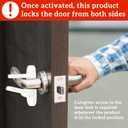Door Lever Lock (2 Pack) Prevents Toddlers from Opening Doors Easy One-Hand Operation for Adults Durable ABS with 3M Adhesive Backing No Tools Needed for Install
