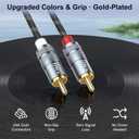 J&D USB C to RCA Audio Cable, Type-C Male to 2RCA Male Y Splitter Car Auxiliary Stereo Speaker Amp Cord, Compatible with Pixel 10/9/8, iPhone 16/17 Series, Galaxy S25/24, 3.3 Feet