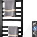 Heated Towel Rack for Bathroom Towel Warmer Racks Wall Mounted with Timer & Temperature Multi-Level Adjustments with 10 Bars for Bathroom Shower Hot Tub Spa (Black)