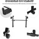 Universal Second Tier for Keyboard Stand, Adjustable Width Keyboard Stand Extension Adapter, Second Tier for Electronic Piano, Keyboard Stand Rack Holder Music Instrument Accessories