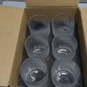 Drinking Glasses Set of 6, 10 oz. Highball Glasses, Vintage Glassware Set Cocktail Glass for Water, Beverage, Cute Glass Cups, Iced Coffee Cup