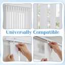 12 Pack 82.5" White Vertical Blind Replacement Slats PVC Vertical Window Blinds UV Resistant Verticals Window Blinds for Sliding Doors & Windows