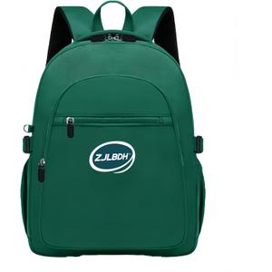 ZJLBDH 25L Classic Backpack, Polyester, Water Resistant, Multiple Front Zippered Pockets, Padded Back, Adjustable Straps (Grass Green) Pack Of 5