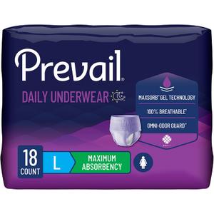 Prevail Proven | Large Pull-Up | Women's Incontinence Protective Underwear | Maximum Absorbency | 72 Count