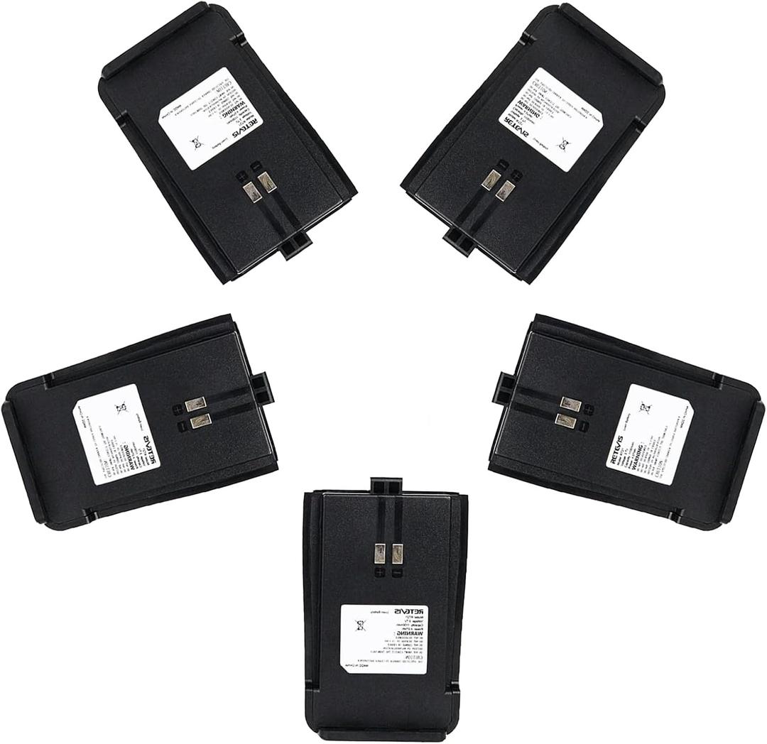 Retevis RT21 RT21V Original Two-Way Radios Battery 1100mAh Li-ion Rechargeable Battery Compatible RT21 RT21V Walkie Talkies (5 Pack)*