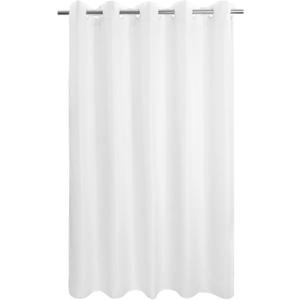 River Dream No Hook Long Shower Curtain or Liner Soft Microfiber - 75" Length Fabric Shower Curtain Liner Set, Machine Washable & Water Repellent, White, 71x77