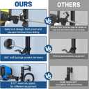 Weed Eater Rack for Enclosed Trailer with Locks, 4 Place Weedeater Rack for Open/Enclosed Trailers Spring Hasp Trimmer Rack 360° Pad Enclosed Trailer Accessories Lawn Care Equipment Cargo Rack