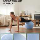Gruper Yoga Ball, Extra Thick Exercise Ball for Workout Pregnancy Stability - 4 Sizes Anti Burst Balance Ball for Yoga, Pilates, Fitness, Birthing, Physical Therapy - Includes Pump