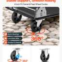 VEVOR Heavy Duty 2 Tier Foldable Platform Hand Truck, 700 lbs Push Tool Cart with High-Strength Steel, Folding Utility Cart for Warehouse, Garage, Workshop, Office