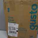 GUSTO Clear Plastic Cups with Lids [12 oz - 100 Count] - Disposable Iced Coffee Drink Cups with Strawless Sip Lids for Smoothies, Juices, and More - (Formerly Comfy Package)