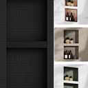 16×32 Matte Black Two-Tier Bathroom Shelf,Recessed Shower Niche | Space Saving,Double-Tier Separated Storage, Mold and Mildew Resistant,Ready-to-Tile,Tool-Free Install,Humidity-Resistant