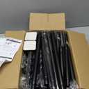 SUNALLY Room Divider No Drilling Curtain Rod Wall Divider for Room Separation, 4-10ft(H) 28-114inch(W) Adjustable, Heavy Duty Partition Space Separator Freestanding Tension Curtain Stand, Black