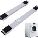 Adjustable Furniture Washing Machine Dolly with Mobile Rolling Base and Brake - Grey