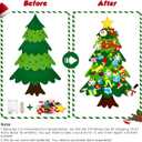 Noiclub 3.6 ft DIY Felt Christmas Tree for Toddlers,2025 Advent Calendar with 32 Removable Ornaments Wall Hanging Xmas Gift Decoration with String Lights (Batteries Not Included)
