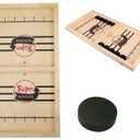 Super Winner Sling Puck Game - Fast Action Super Foosball Table Desktop Battle Slingshot Wooden Air Hockey Board Game, Fun for Family Game Night or Friends Party (Large)