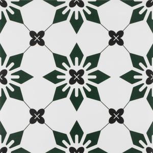 Alow Peel and Stick Floor Tile Green and Black, Self-Adhesive Vinyl Flooring 20Pcs, Waterproof, Reusable, Peel and Stick Flooring for Bathroom, Bedroom, Living Room, Kitchen and Office(11.8x11.8 in) (Flower)