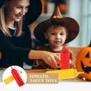 BESPORTBLE 2pcs Ketchup & Mustard Fake Novelty Squirt Bottles, Wear-Resistant Home Supply for Parties Interactive Realistic Spilled Condiment Props for Halloween Christmas and April Fool's Day