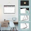 Lbylyhxc 2026 Desk Calendar, 18-Month Calendar Runs from Jan. 2026 to Jun. 2027, Large 17" x 12" Desktop/Wall Monthly Calendar for Home, School or Office (Vintage Flowers Desk Calendar)