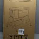 Bassinet Bedside Sleeper, Rocking Bassinets with Comfy Mattress and Wheels for Newborn, 5-Height Adjustable (Black)