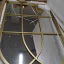 ironsmithn Gold Arched Mirror, 41.3"x24" Windowpane Mirrors, Window Finished Metal Mirror, Black Grid Mirrors for Decor Living Room Fireplace Entryway Bedroom Hallyway