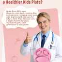 Titanium Kids Plates, Beyond Food-Grade Toddler Plates Naturally Hygienic Baby Plates Balanced Nutrition Smart Divided Portion Control Plate Non - Toxic Appetite Colors Dishwasher Safe
