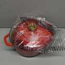 Mueller 6 Qt Enameled Cast Iron Dutch Oven, Heavy-Duty Casserole Dish and Braiser Pan with Lid and Stainless Knob, Safe for All Cooktops (6 Quart, Red)