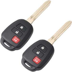 2Pcs Car Key Fob HYQ12BDM Keyless Control Entry Remote Vehicles Replacement 3 Button Compatible with RAV4 2013 2014 2015 2016 2017 HYQ12BDM with H Chip
