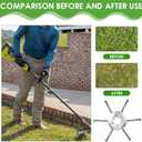 Universal Steel Wire Trimmer Head for Gas Weed Eater,7 Inch Heavy-Duty Brush Cutter Replacement Compatible with Stihl FS55, Husqvarna 128LD, Echo SRM225, and Other Models(7"+6 Blades) (2)