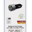 ZGEAR Adaptive Fast Car Charger With USB-A USB C Ports