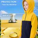 Gogokids Boys Girls Rain Jacket Lightweight Sportswear Water Resistant Raincoat Hooded Windbreaker Outdoor 4-12Y