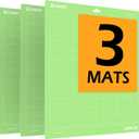 Cutting Mats for Cricut Maker 3, Explore 3, Maker, Air 2, 12x12 inch 3 Mats Standard Sticky Grip 12x12" Green Replacement Cut Mat for Cricut