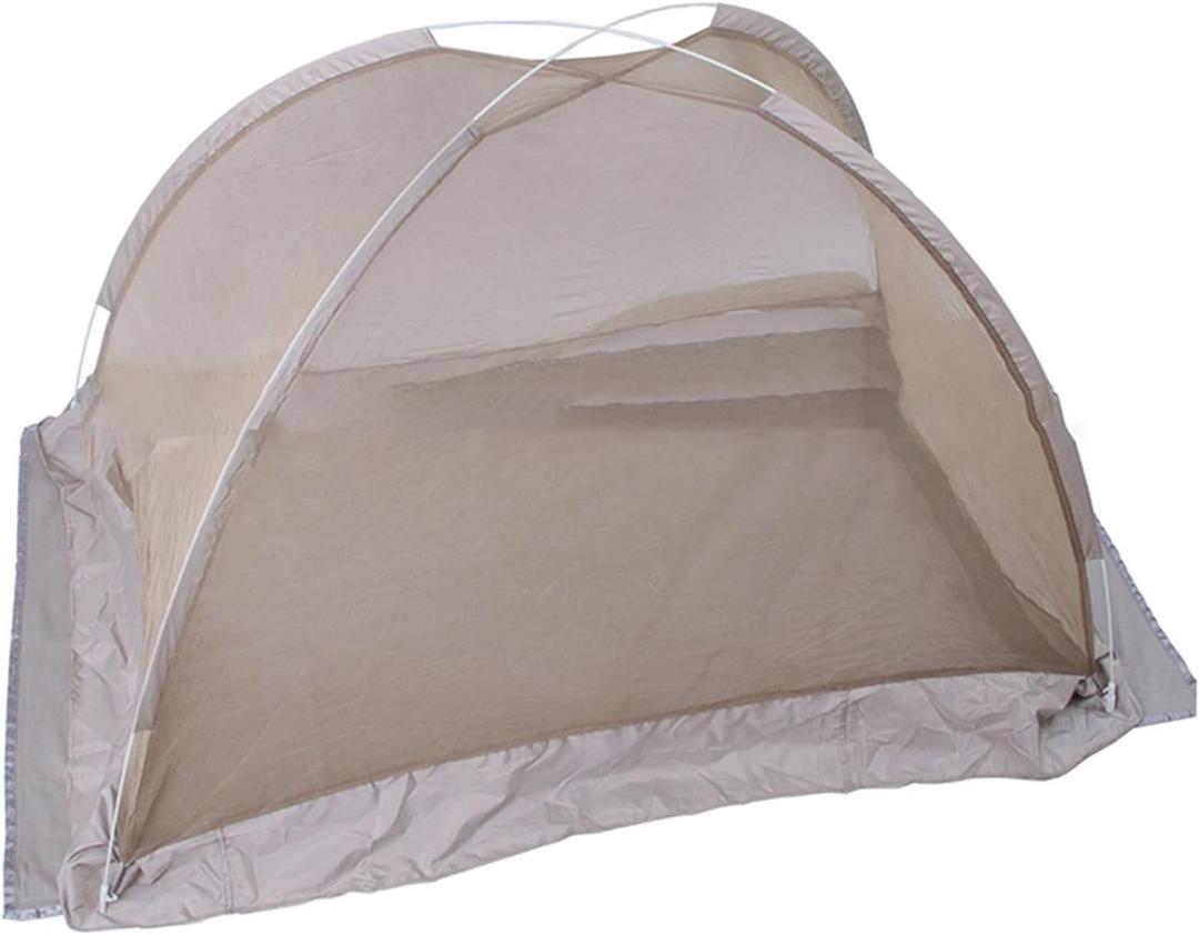 Faraday Fabric Radiation Shielding Bed Brown Canopy - Circle EMF Protection, Block 5G, Radiation Shielding Sleep, Medium